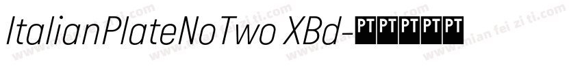ItalianPlateNoTwo XBd字体转换